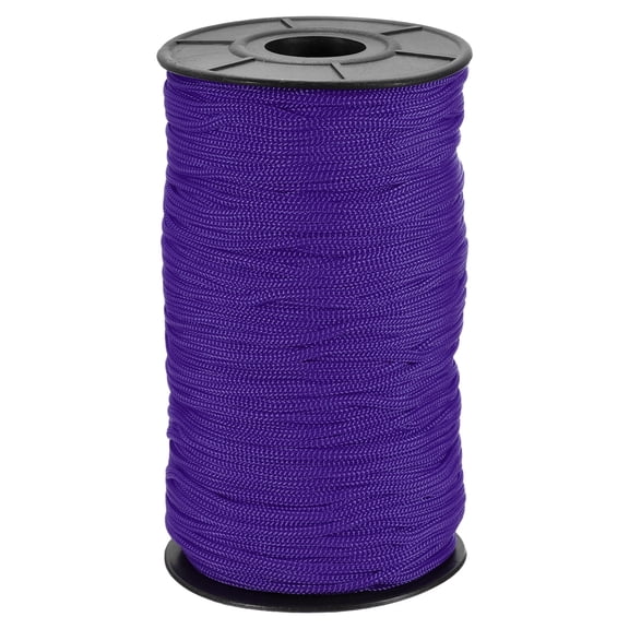 Uxcell Polyester Macrame Cord, 3mm x 131 Yards Polypropylene Crochet Braided Rope Macrame Yarn for Wall Hangings Bag Craft Knitting, Purple