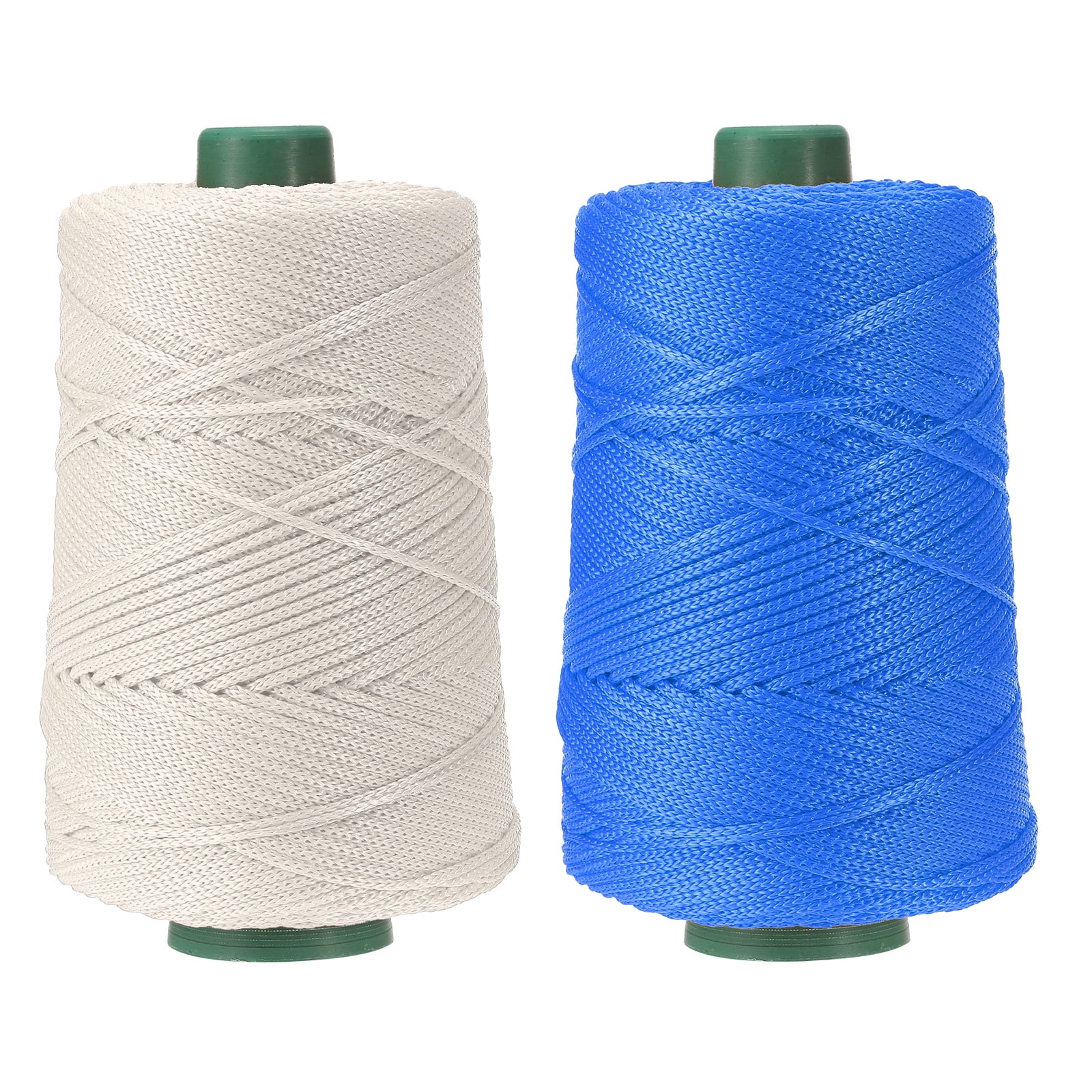 Polyester Macrame Cord, Polypropylene Craft Crochet Bag Rope Yarn for DIY Projects Beige/Blue