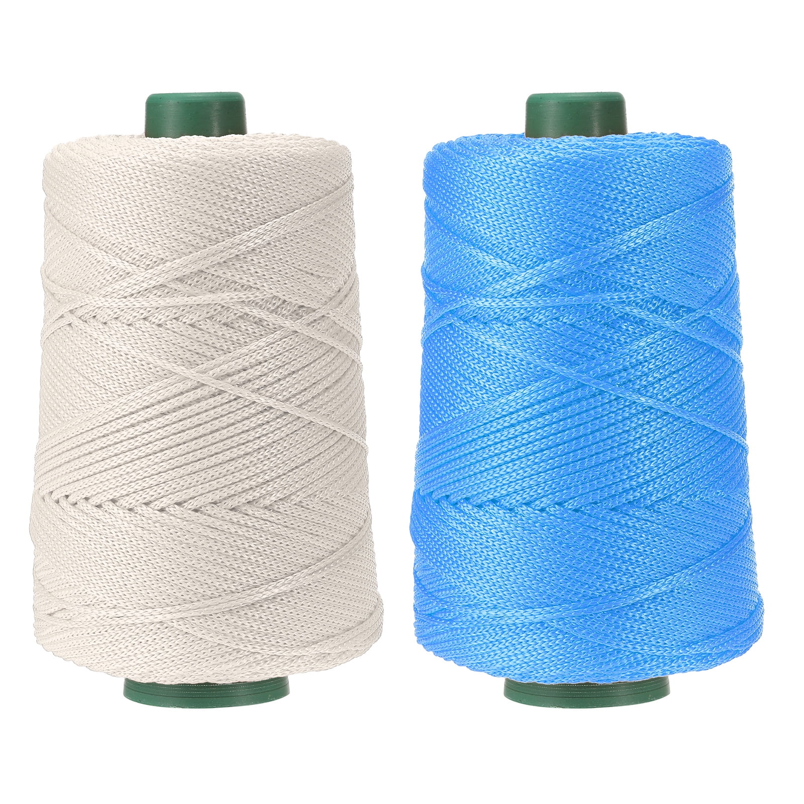 Polyester Macrame Cord, Polypropylene Craft Crochet Bag Rope Yarn for DIY Projects Beige/Light Blue