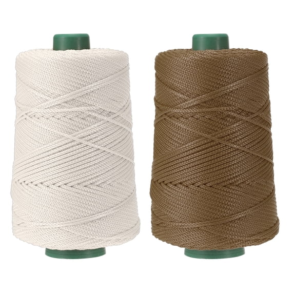 Polyester Macrame Cord, Polypropylene Craft Crochet Bag Rope Yarn for DIY Projects Beige/Light Khaki