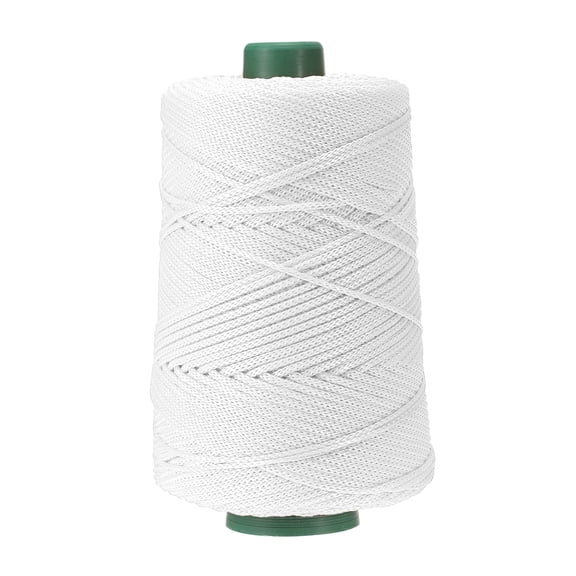 Uxcell Polyester Macrame Cord, Polypropylene Craft Crochet Bag Rope Yarn White