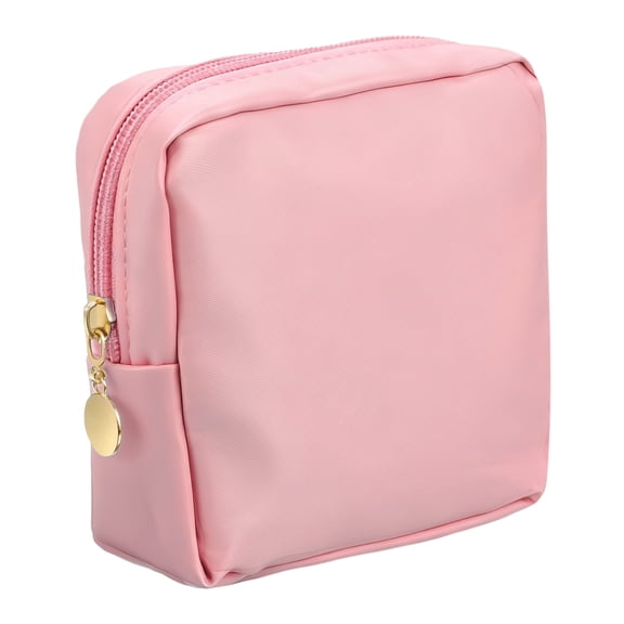 Uxcell Polyester Makeup Bags Small Cute Cosmetic Zipper Pouch Purse Pink