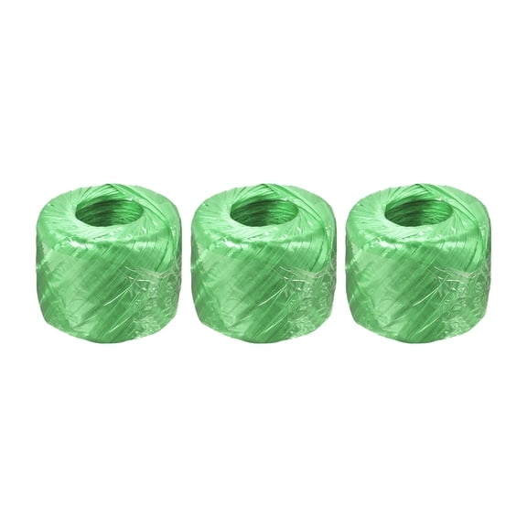 Uxcell Polyester Nylon Plastic Rope Twine Bundled for Packing ,100m Green 3 pack
