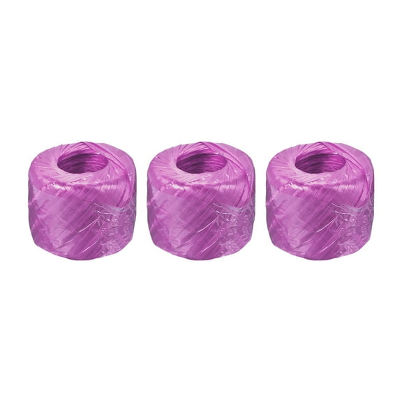 Uxcell Polyester Nylon Plastic Rope Twine Bundled for Packing ,100m Purple 3 pack