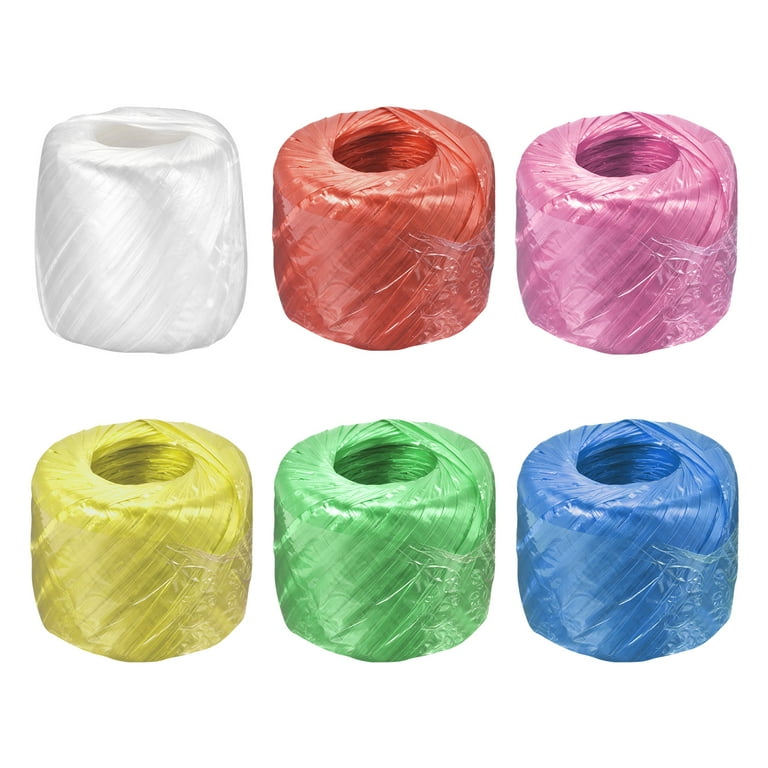 Uxcell Polyester Nylon Plastic Rope Twine Bundled for Packing ,150m 6  Colors 6 pack