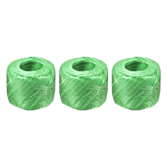 Uxcell Polyester Nylon Plastic Rope Twine Bundled for Packing ,150m Green 3 pack