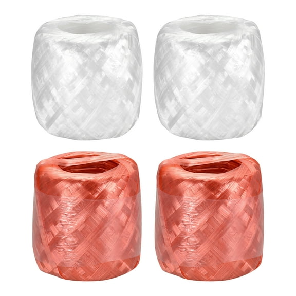 Uxcell Polyester Nylon Plastic Rope Twine Bundled for Packing ,250m Red,White 4 pack