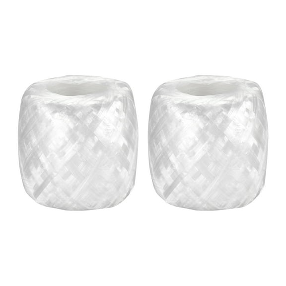 Uxcell Polyester Nylon Plastic Rope Twine Bundled for Packing ,250m White 2 pack