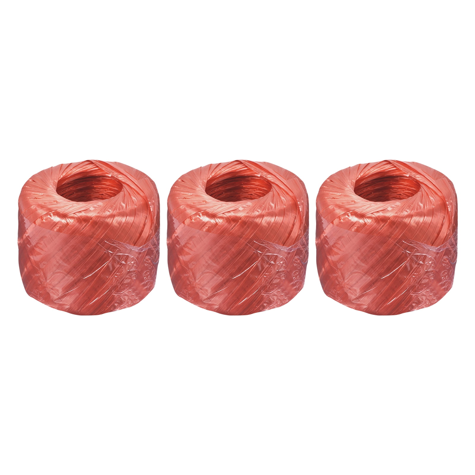 Uxcell Polyester Nylon Plastic Rope Twine Household Bundled for Packing  ,150m Red 3 pack