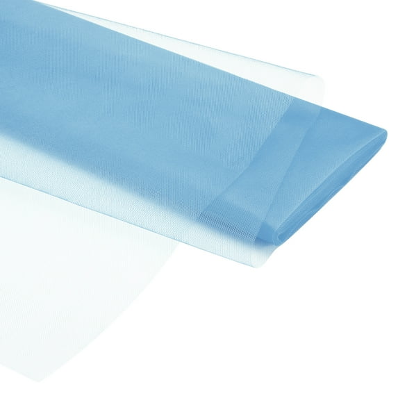 Uxcell Polyester Tulle Fabric Rolls Fabric Spool Tulle for DIY Wedding Grey Blue 54 Inch by 10 Yards