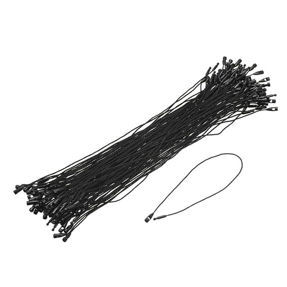 3000Pcs 3 Inch Black Plastic Fastener Hang Price Tag Ring Loops ...