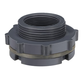 Uxcell Polypropylene Bulkhead Fitting 1-1/2" Water Tank Connector Black