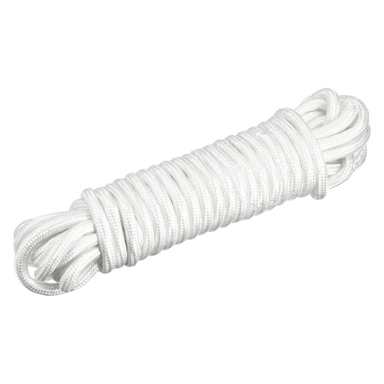 Golberg Solid Braid Black or White Nylon Rope 1/8-inch, 3/16-inch, 1/4-inch,  5/16-inch, 3/8-inch, 1/2-inch - Various Lengths 