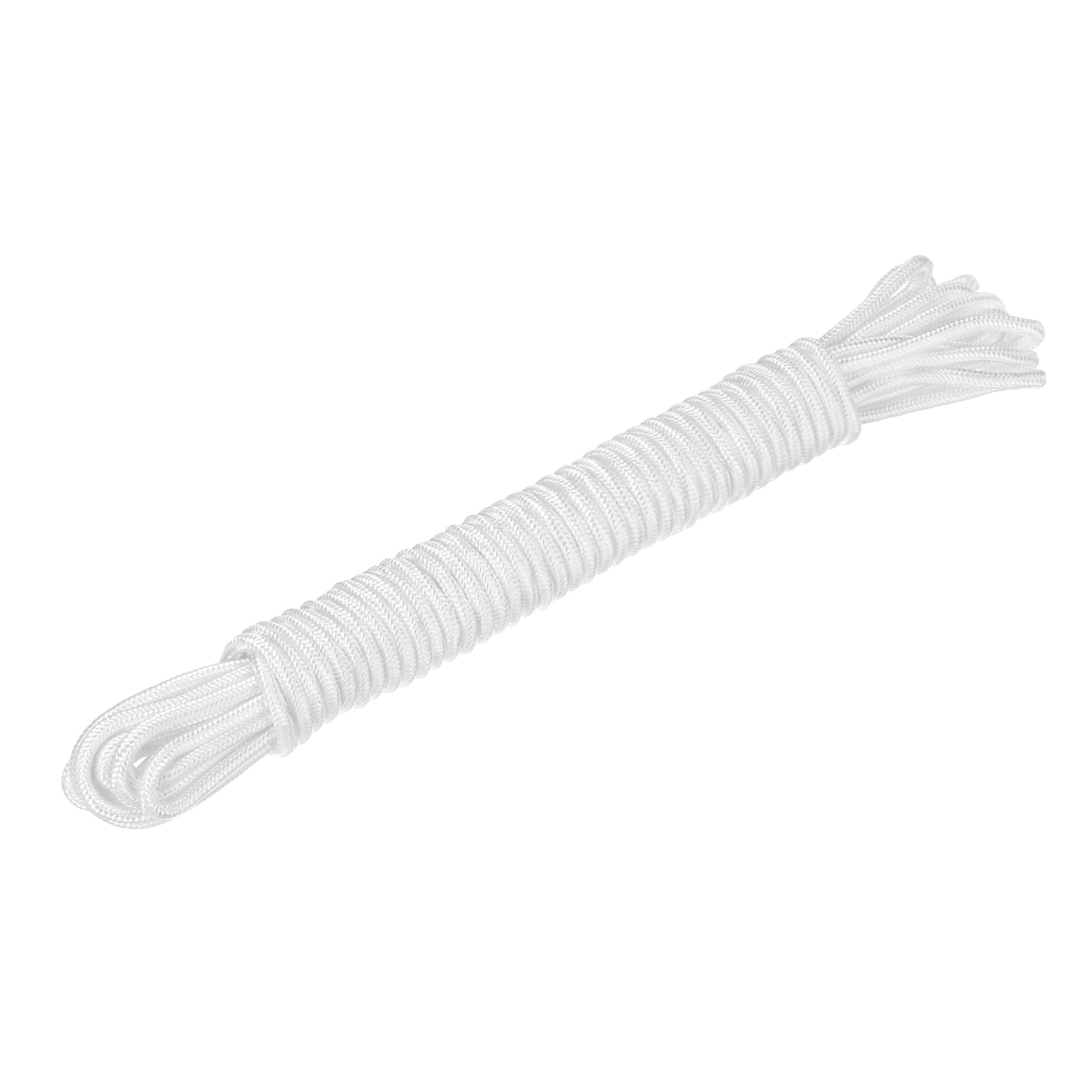 Uxcell Polypropylene Rope Braid Cord 15M/49.2ft 8mm Dia White - Walmart.com