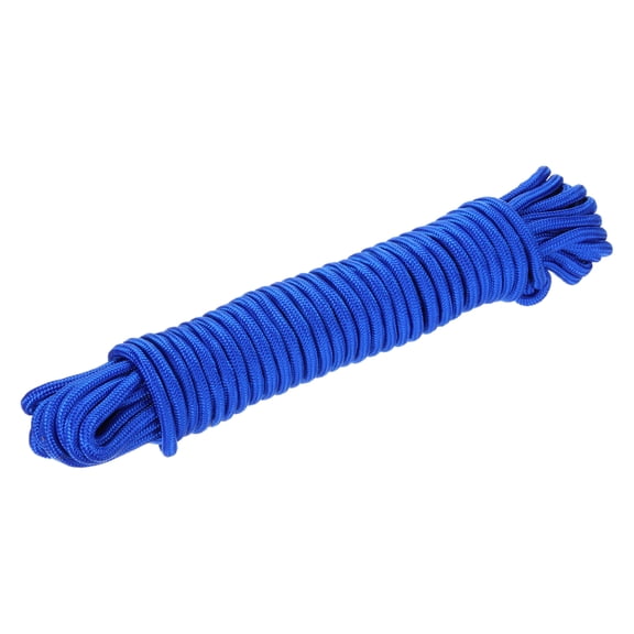 Uxcell Polypropylene Rope Braid Cord 20M/65.7ft 3/8" Blue for Indoor Outdoor Camping Clothes Line
