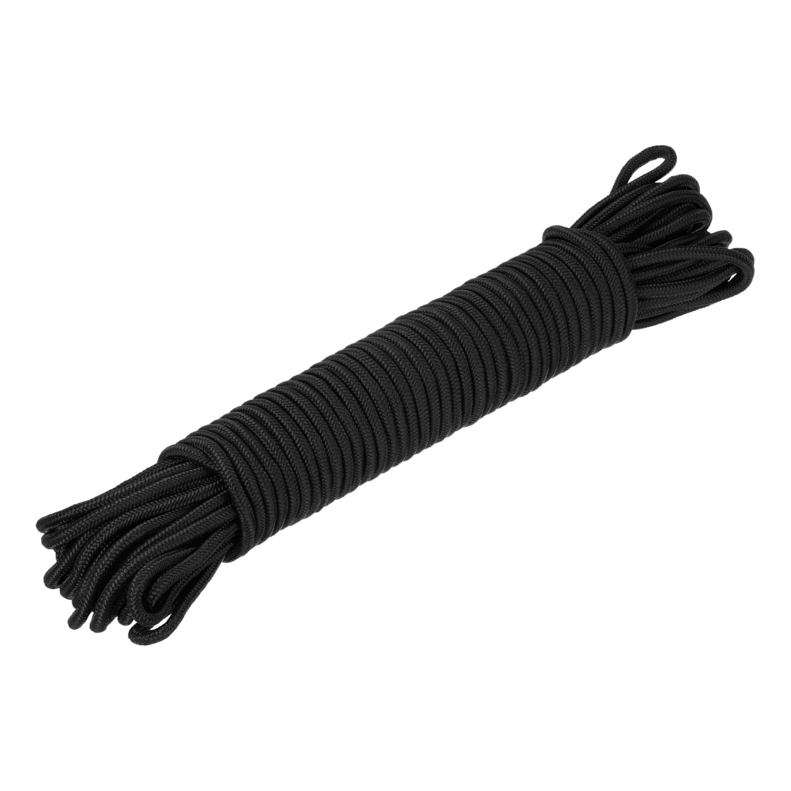 Uxcell Polypropylene Rope Braid Cord 45M/147.7ft 7mm Dia Black ...