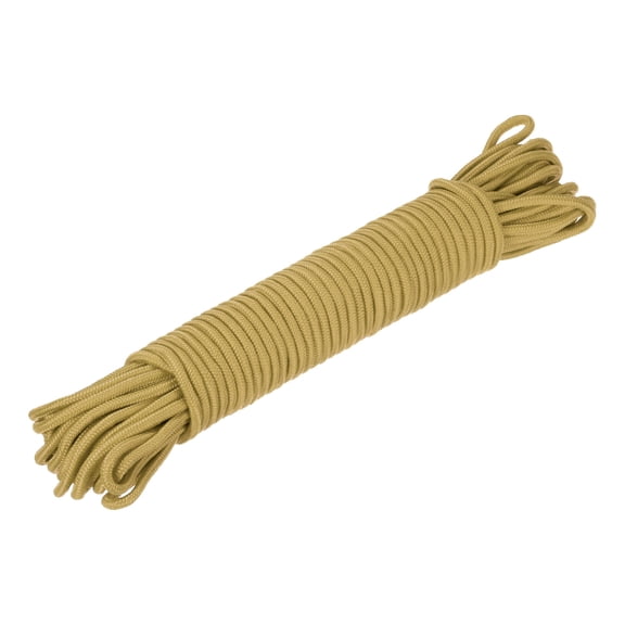 Uxcell Polypropylene Rope Braid Cord 45M/147.7ft 7mm Dia Brown
