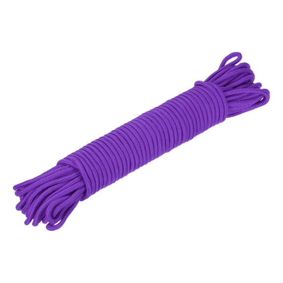 Uxcell Polypropylene Rope Braid Cord 45M/147.7ft 7mm Dia Purple