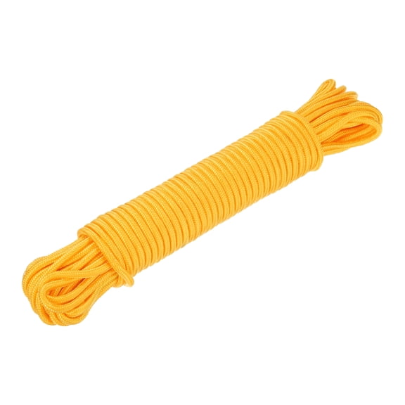 Uxcell Polypropylene Rope Braid Cord 45M/147.7ft 8mm Dia Yellow