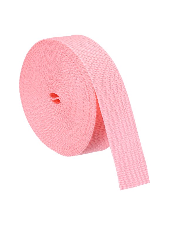 Polypropylene Webbing 1.5" x 12 Yards Webbing Strap Pink, Heavy Duty Backpack Strapping Band for Outdoor Luggage Cargo Straps DIY Crafts Camping