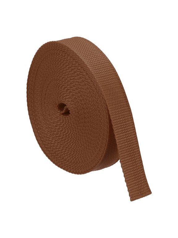 Polypropylene Webbing 1" x 12 Yards Webbing Strap Khaki, Heavy Duty Backpack Strapping Band for Outdoor Luggage Cargo Straps  DIY Crafts Camping
