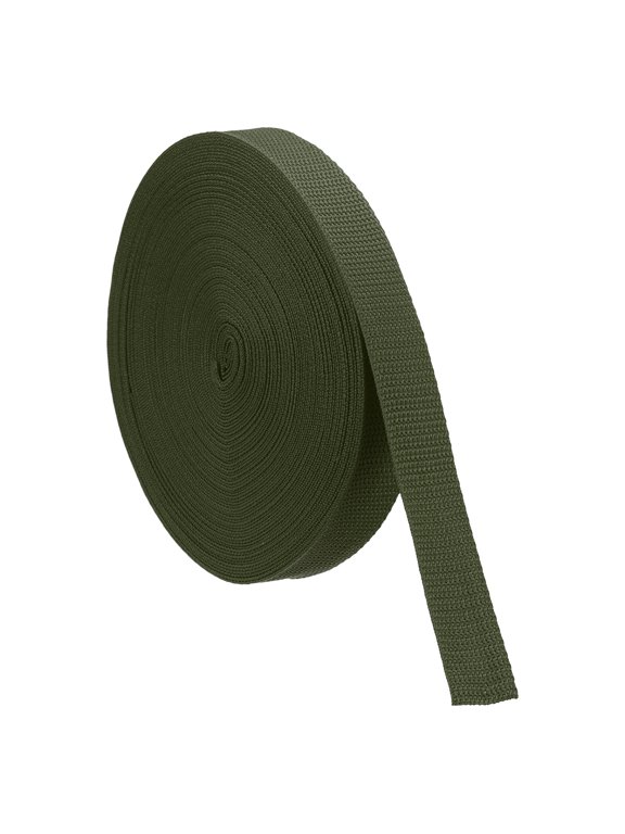 Polypropylene Webbing 1" x 16.5 Yards Webbing Strap Ink Green, Heavy Duty Backpack Strapping Band for Outdoor Luggage Cargo Straps DIY Crafts Camping