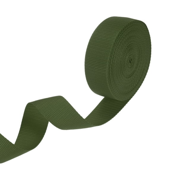 Uxcell Polypropylene Webbing, 10 Yards 1.5 Inch Durable Poly Strapping for Indoor/Outdoor Army Green