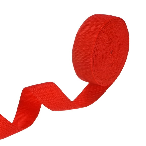 Uxcell Polypropylene Webbing, 10 Yards 1.5 Inch Durable Poly Strapping for Indoor/Outdoor Bright Red