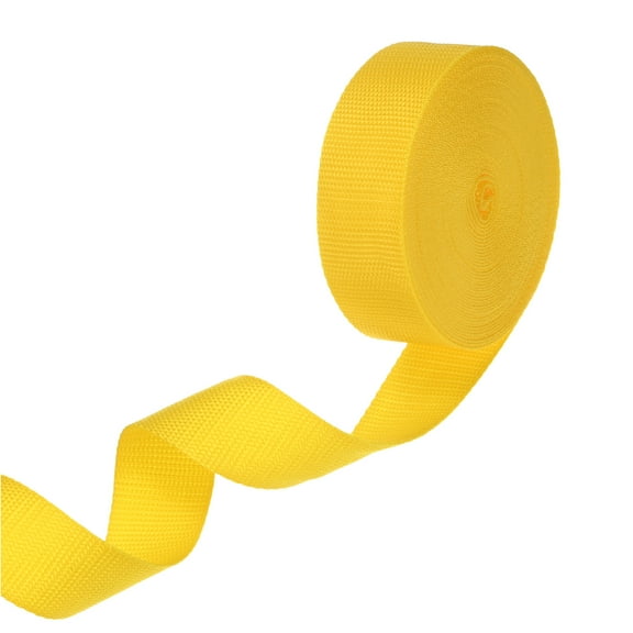 Uxcell Polypropylene Webbing, 10 Yards 1.5 Inch Durable Poly Strapping for Indoor/Outdoor Bright Yellow