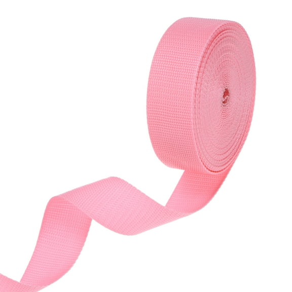 Uxcell Polypropylene Webbing, 10 Yards 1.5 Inch Durable Poly Strapping for Indoor/Outdoor Pink