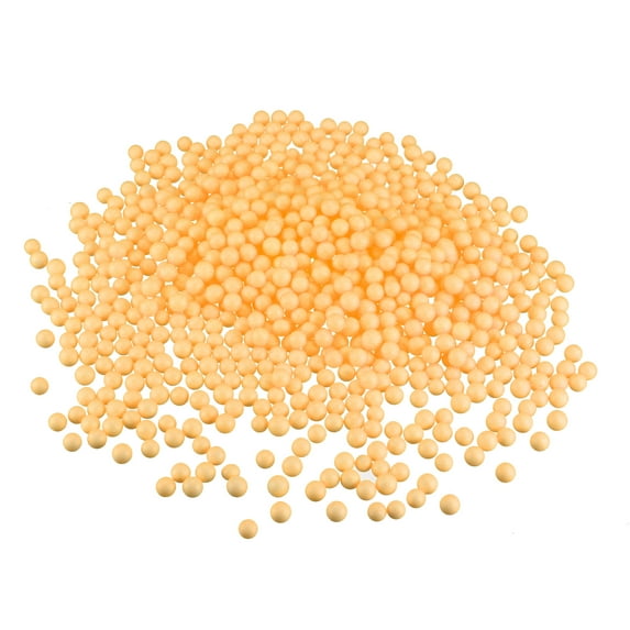 Uxcell Polystyrene Foam Ball Beads Round for the Arts DIY Crafts Party Decorations Fillings of Vase Pillow Dark Yellow 0.3inch