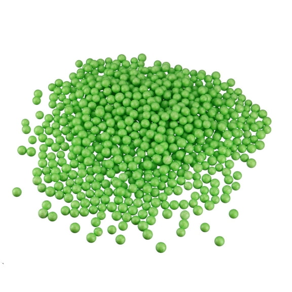 Uxcell Polystyrene Foam Ball Beads Round for the Arts DIY Crafts Party Decorations Fillings of Vase Pillow Green 0.3inch