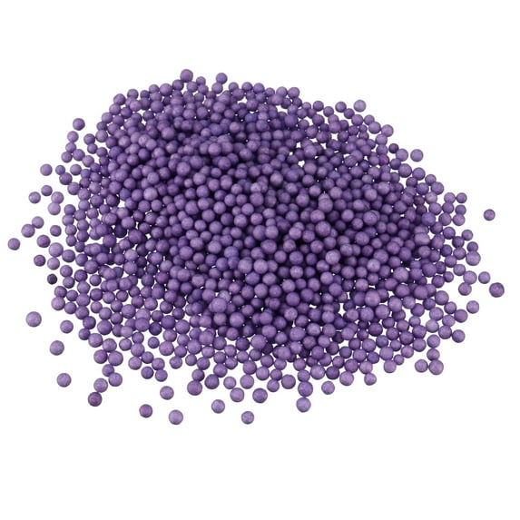 Uxcell Polystyrene Foam Ball Beads Round for the Arts DIY Crafts Party Decorations Fillings of Vase Pillow Purple 0.1inch