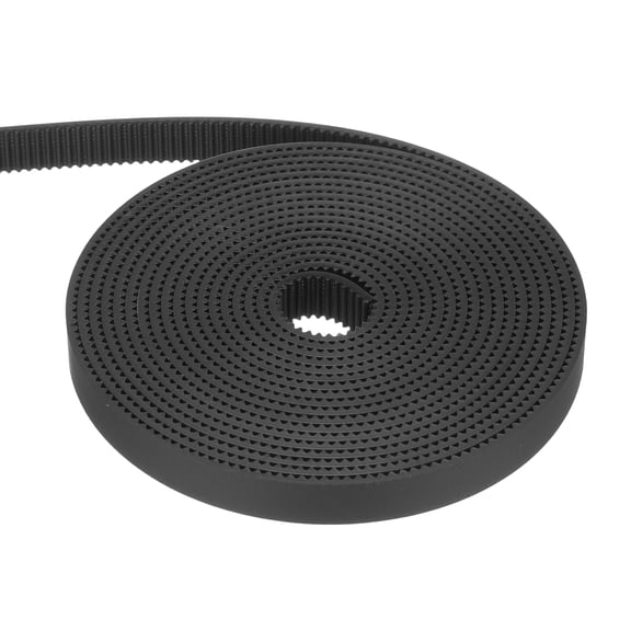 Uxcell Polyurethane PU Steel Cord 2GT Timing Belt 10x2000mm2mm Pitch 2mm Thick Black Open Loop Pulley Timing Belt for 3D Printer