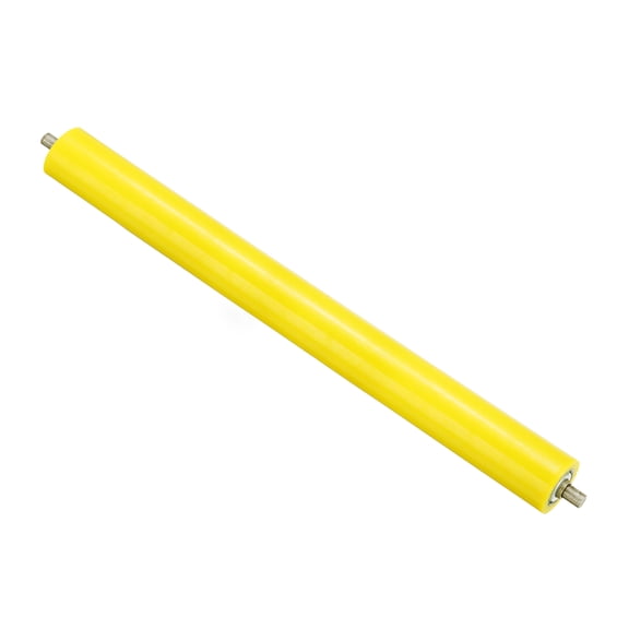 Uxcell Polyurethane Stainless Steel Coated Conveyor Roller 2" Diameter 20" Length, Yellow 1 Pack