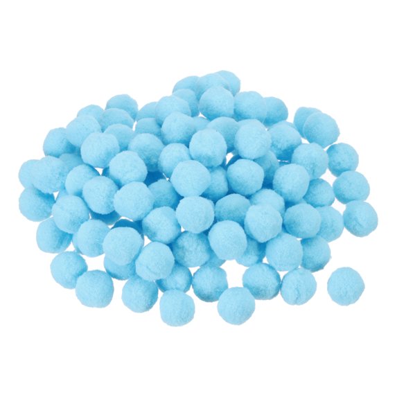 Uxcell Pom Felt Balls Felting Fabric 0.79" Light Blue for Crafts DIY Pack of 100