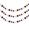 thumbnail image 1 of Uxcell Pom Pom Garland Decor Hanging Garland Ball Banner with Balls for Halloween Thanksgiving Christmas Black/White/Orange/Purple, 1 of 7