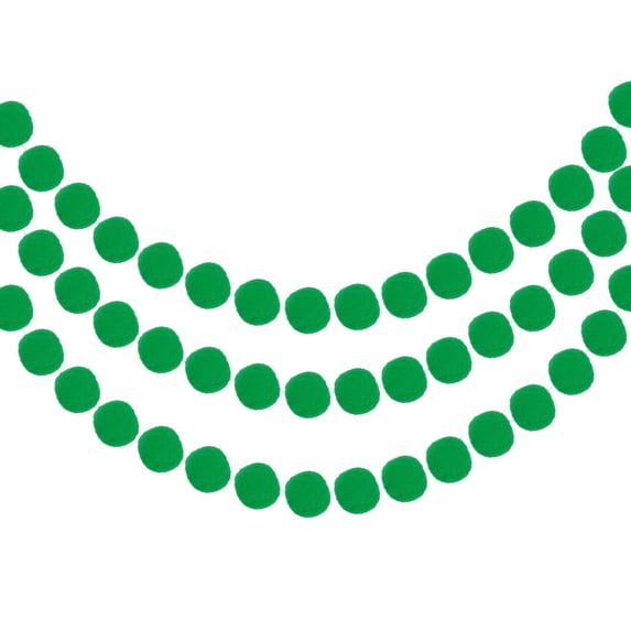 Uxcell Pom Pom Garland Decorative Hanging Banner Felt Balls for Halloween Thanksgiving Christmas Wedding Birthday Light Green 8.2 Feet