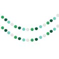 thumbnail image 1 of Uxcell Pom Pom Garland, Hanging Garland Ball Banner for Halloween Thanksgiving Christmas Wedding Decor Green/White/Light Green/Dark Green, 1 of 7