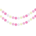 thumbnail image 1 of Uxcell Pom Pom Garland, Hanging Garland Ball Banner for Halloween Thanksgiving Christmas Wedding Decor White/Pink/Cream/Light Pink, 1 of 7