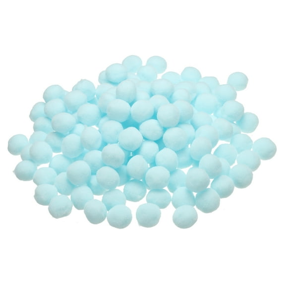 Uxcell Pom Poms Small Pom Pom Balls Fuzzy Craft Pompoms for Crafts Arts DIY Decorations Crafting Supplies Pale Blue