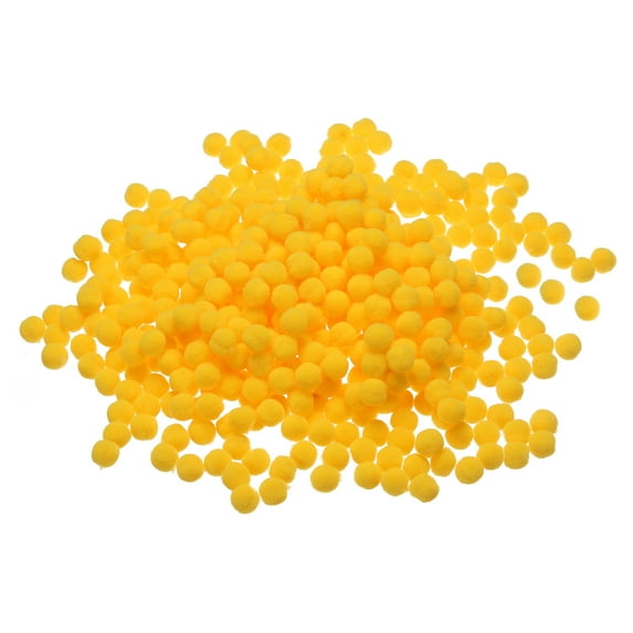 Uxcell Pom Poms, Small Pom Pom Balls Fuzzy Craft Pompoms for Crafts Arts DIY Decorations Orange Yellow