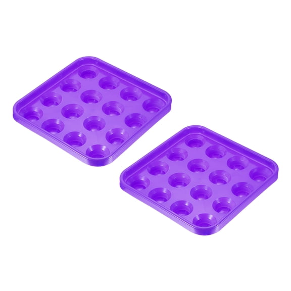 Uxcell Pool Ball Tray Billiard Ball Holder Snooker Storage Tray Pool Table 16 Balls, Purple 2 Pack