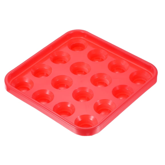 Uxcell Pool Ball Tray Billiard Ball Holder Snooker Storage Tray Pool Table 16 Balls, Red