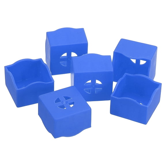 Uxcell Pool Chalk Holder Billiard Chalk Storage Holder Portable Cue Chalk Holder Blue 6 Pack