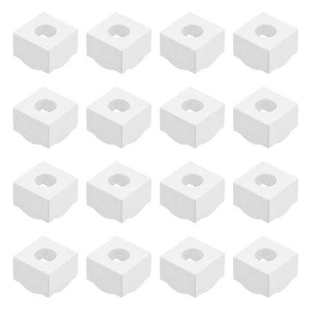 Uxcell 16Pcs Pool Chalk Holder Billiard Chalk Storage Holder Cue Chalk Holder White