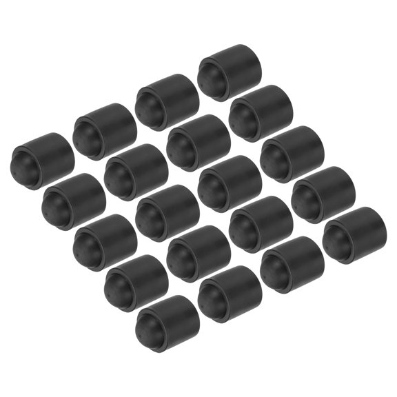 Uxcell Pool Cue Protective Cover, Rubber Pool Cues End Protectors Snooker Rod Protection Pad, Black 20 Pcs