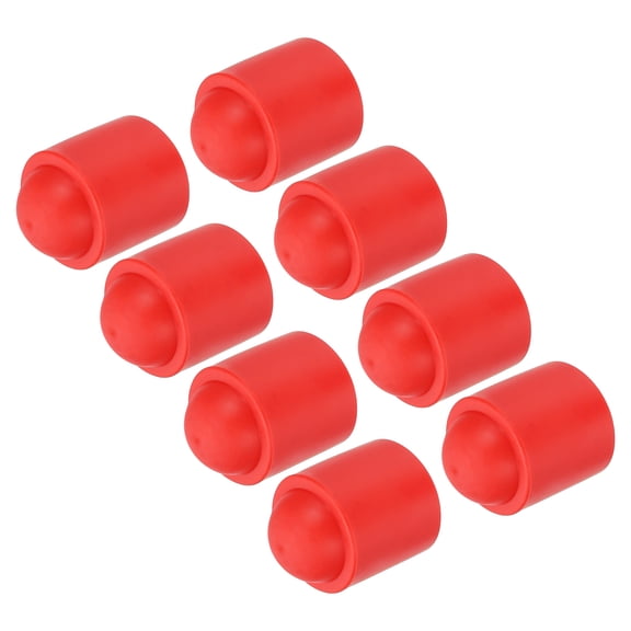 Uxcell Pool Cue Protective Cover, Rubber Pool Cues End Protectors Snooker Rod Protection Pad, Red 8 Pcs