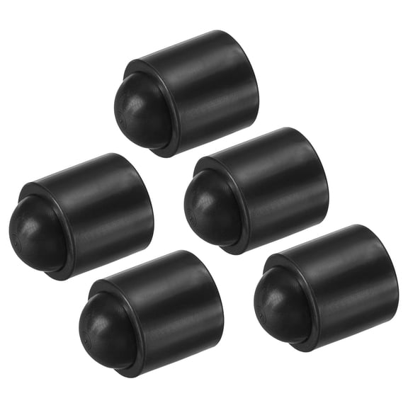 Uxcell Pool Cue Protective Cover, Rubber Pool Cues End Protectors Snooker Rod Protection Pad for Billiards, Black 5Pcs