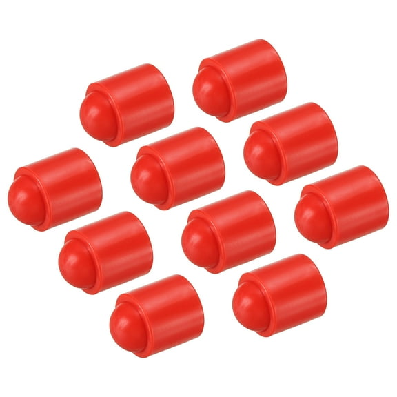 Uxcell Pool Cue Protective Cover, Rubber Pool Cues End Protectors Snooker Rod Protection Pad for Billiards, Red 10Pcs